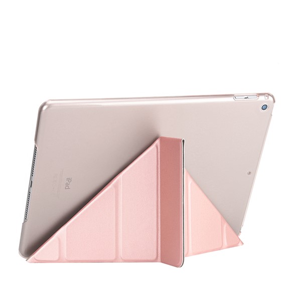 Microsonic Apple iPad 9 7 2017 A1822-A1823 Folding Origami Design Kılıf Rose Gold 2