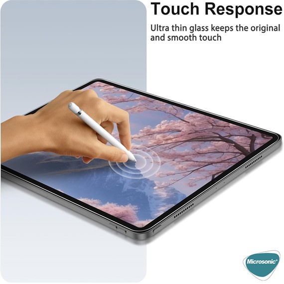 Microsonic Apple iPad Air 11 2024 A2902-A2903 Tempered Glass Cam Ekran Koruyucu 8