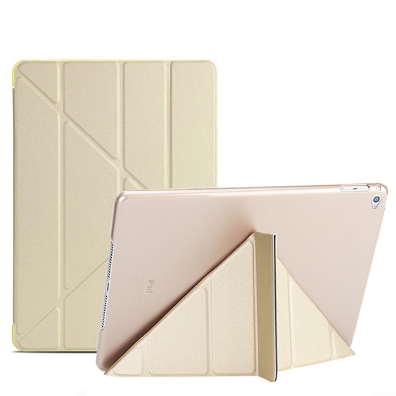 Microsonic Apple iPad Air 2 A1566-A1567 Folding Origami Design Kılıf Gold 1