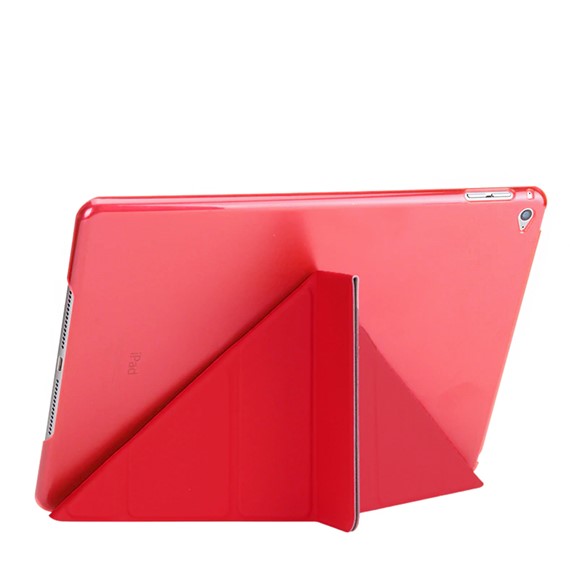Microsonic Apple iPad Air 2 A1566-A1567 Folding Origami Design Kılıf Kırmızı 2