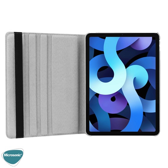 Microsonic Apple iPad Air 13 2024 Kılıf A2898-A2899 360 Rotating Stand Deri Lacivert 5
