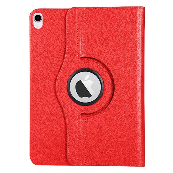 Microsonic Apple iPad Air 13 2024 Kılıf A2898-A2899 360 Rotating Stand Deri Kırmızı 2