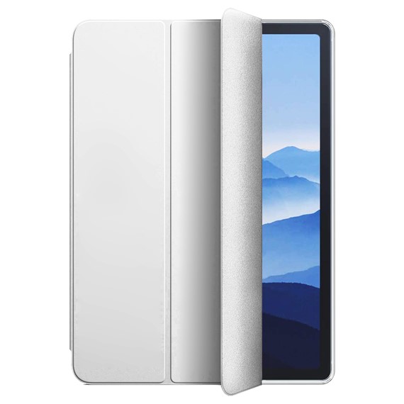Microsonic Apple iPad Air 11 2024 Kılıf A2902-A2903 Slim Translucent Back Smart Cover Gümüş 2