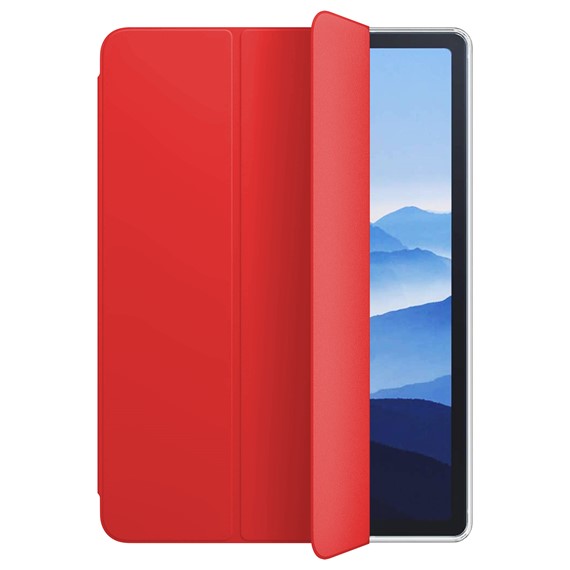 Microsonic Apple iPad Pro 11 2024 Kılıf A2836-A2837 Slim Translucent Back Smart Cover Kırmızı 2