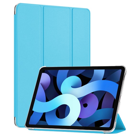 Microsonic Apple iPad Air 5 Nesil 2022 Kılıf A2588-A2589-A2591 Slim Translucent Back Smart Cover Mavi 1