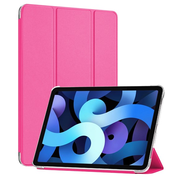 Microsonic Apple iPad Air 5 Nesil 2022 Kılıf A2588-A2589-A2591 Slim Translucent Back Smart Cover Pembe 1