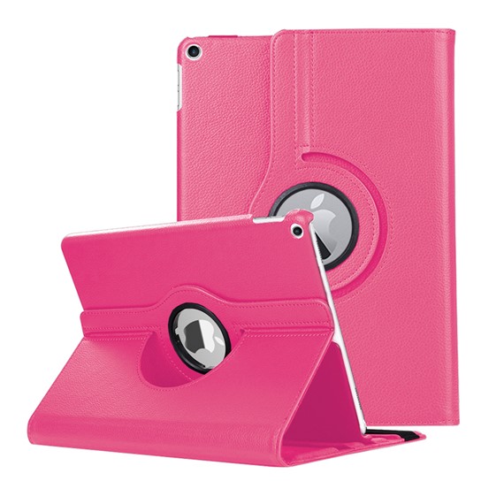 Microsonic Apple iPad Air 3 10 5 2019 A2152-A2123-A2153-A2154 Kılıf 360 Rotating Stand Deri Koyu Pembe 1