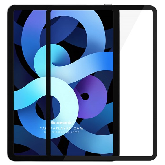Microsonic Apple iPad Air 4 Nesil A2316-A2324-A2325-A2072 Tam Kaplayan Ekran Koruyucu Siyah 1