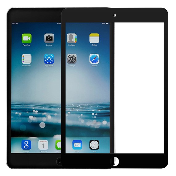 Microsonic Apple iPad Mini 1 2 3 Tam Kaplayan Temperli Cam Ekran Koruyucu Siyah 1