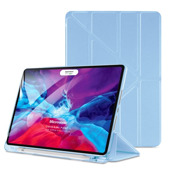Microsonic Apple iPad Pro 11 2022 4 Nesil Kılıf A2759-A2435-A2761-A2762 Origami Pencil Mavi 1