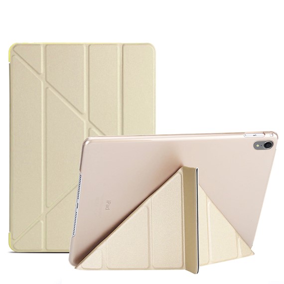 Microsonic Apple iPad Pro 12 9 2018 A1876-A2014-A1895-A1983 Folding Origami Design Kılıf Gold 1