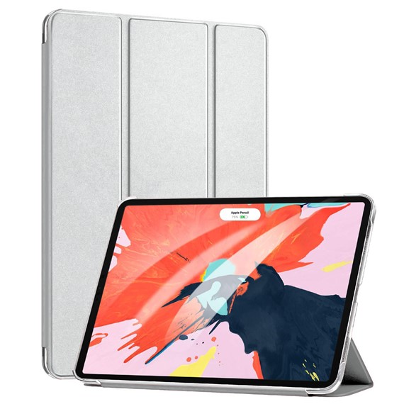 Microsonic Apple iPad Pro 12 9 2018 A1876-A2014-A1895-A1983 Smart Case ve arka Kılıf Gümüş 1