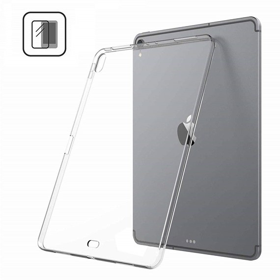 Microsonic Apple iPad Pro 12 9 2018 A1876-A2014-A1895-A1983 Kılıf Transparent Soft Beyaz 4