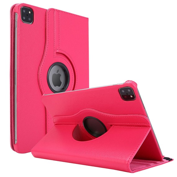 Microsonic Apple iPad Pro 12 9 2021 5 Nesil Kılıf A2378-A2461-A2379-A2462 360 Rotating Stand Deri Pembe 1