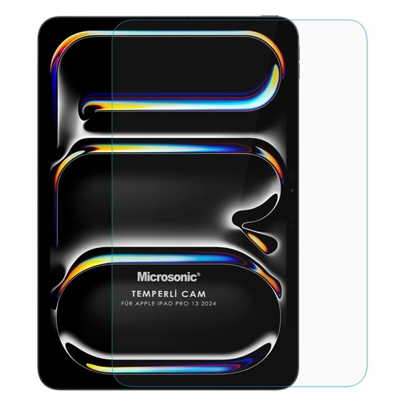 Microsonic Apple iPad Pro 13 2024 A2925-A2926 Tempered Glass Cam Ekran Koruyucu 1
