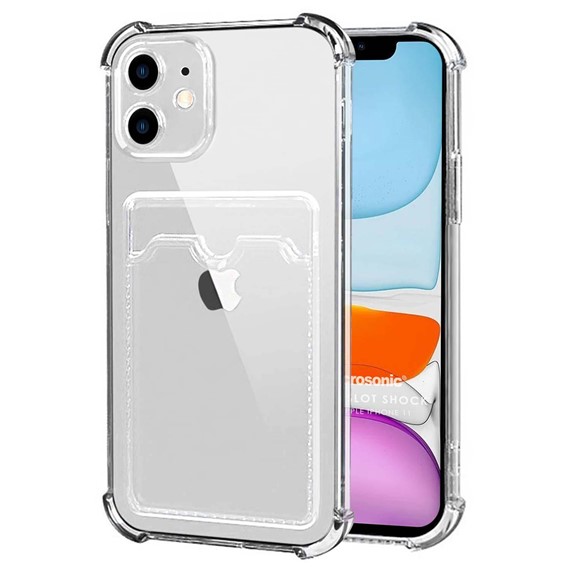 Microsonic Apple iPhone 11 Card Slot Shock Kılıf Şeffaf 1