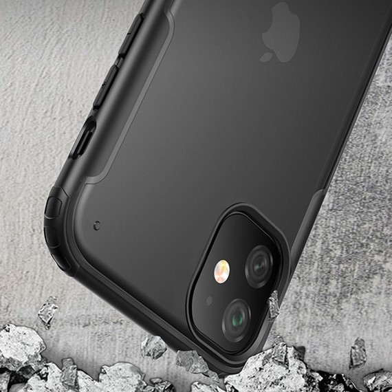 Microsonic Apple iPhone 11 6 1 Kılıf Frosted Frame Siyah 4