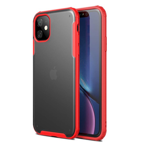 Microsonic Apple iPhone 11 6 1 Kılıf Frosted Frame Kırmızı 1