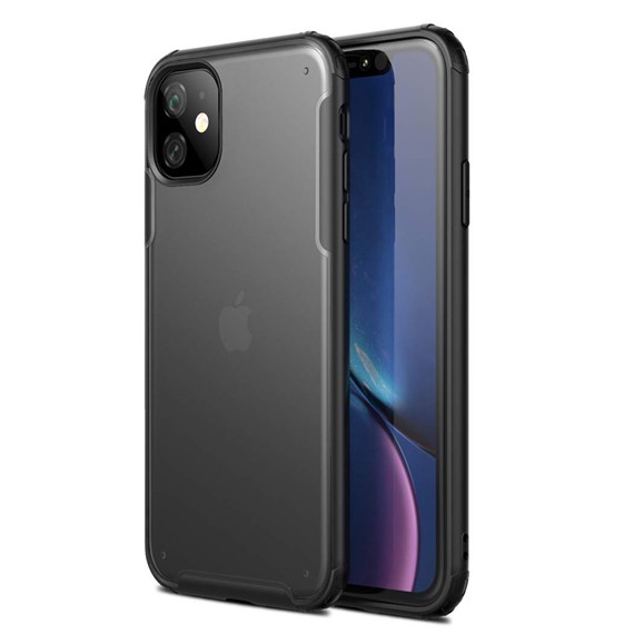 Microsonic Apple iPhone 11 6 1 Kılıf Frosted Frame Siyah 1