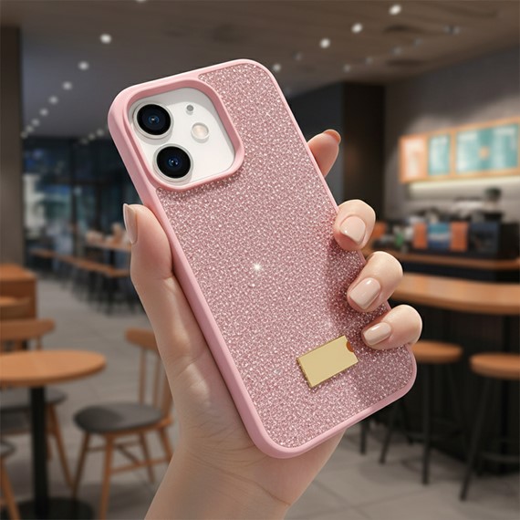 Microsonic Apple iPhone 12 Kılıf Cosmic Shine Pembe 2