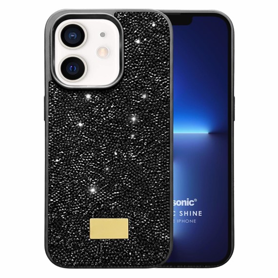 Microsonic Apple iPhone 12 Kılıf Cosmic Shine Siyah 1