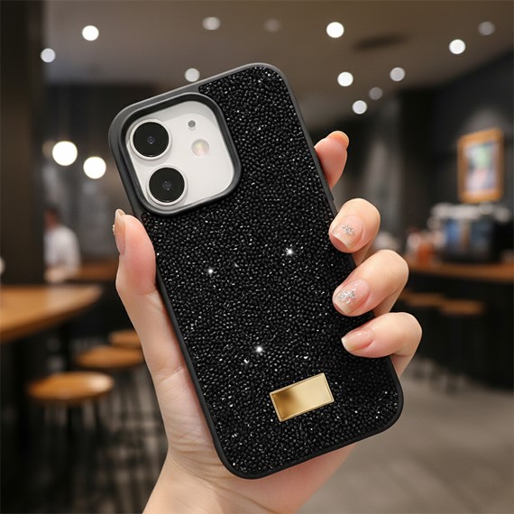 Microsonic Apple iPhone 12 Kılıf Cosmic Shine Siyah 2