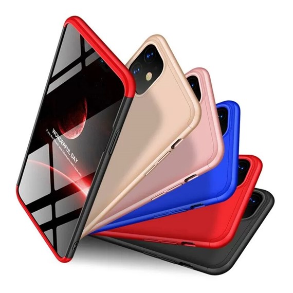 Microsonic Apple iPhone 11 6 1 Kılıf Double Dip 360 Protective Kırmızı 5