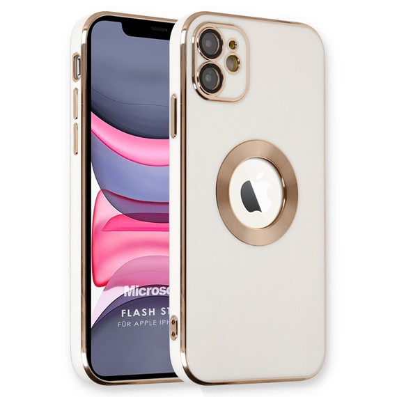 Microsonic Apple iPhone 11 Kılıf Flash Stamp Beyaz 1