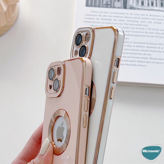 Microsonic Apple iPhone 15 Pro Max Kılıf Flash Stamp Rose Gold 3