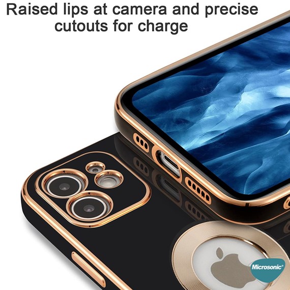 Microsonic Apple iPhone 15 Pro Kılıf Flash Stamp Rose Gold 4