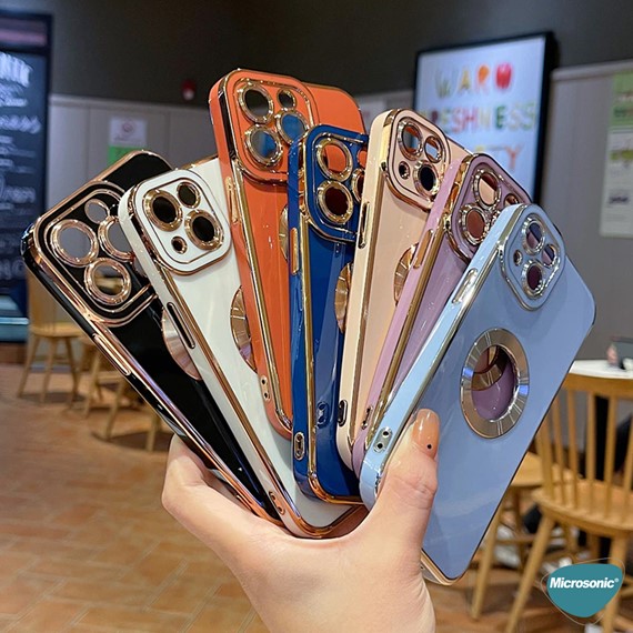 Microsonic Apple iPhone 15 Pro Kılıf Flash Stamp Rose Gold 6