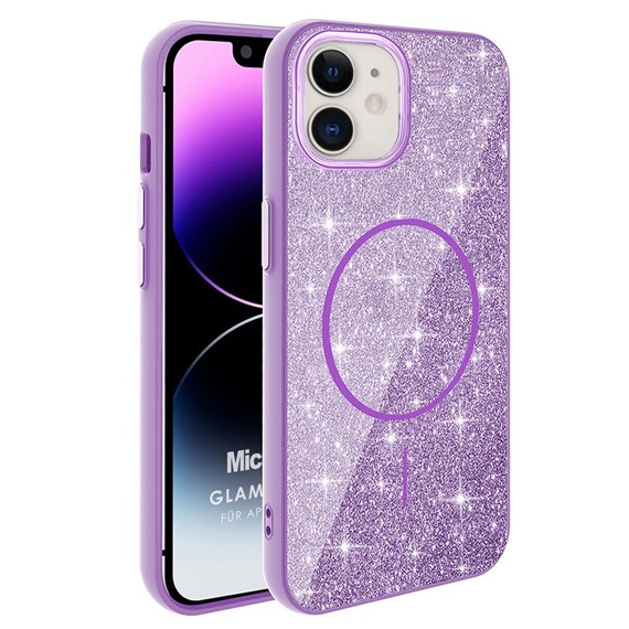 Microsonic Apple iPhone 11 Kılıf GlamGrip Luxe Lila 1