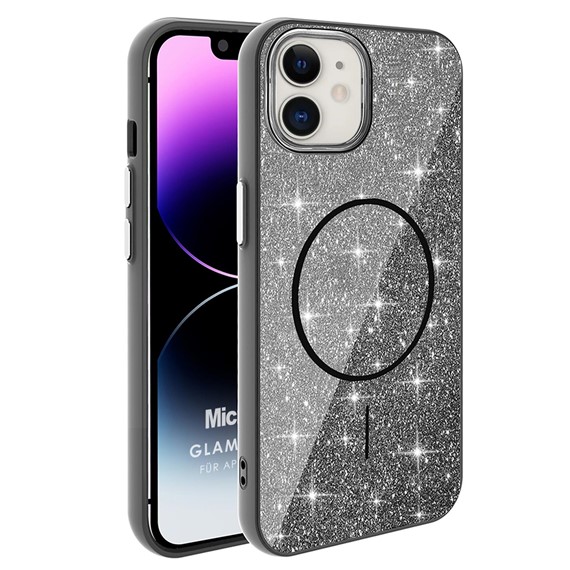 Microsonic Apple iPhone 11 Kılıf GlamGrip Luxe Siyah 1