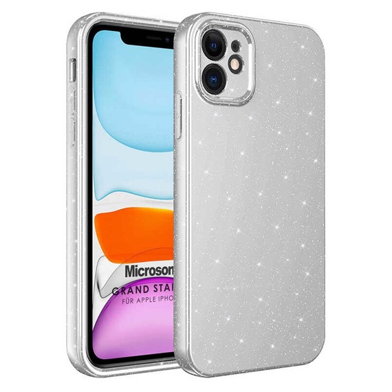Microsonic Apple iPhone 12 Kılıf Grand Stardust Gümüş 1