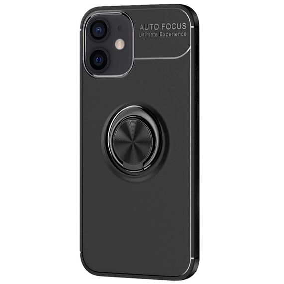 Microsonic Apple iPhone 11 Kılıf Kickstand Ring Holder Siyah 2