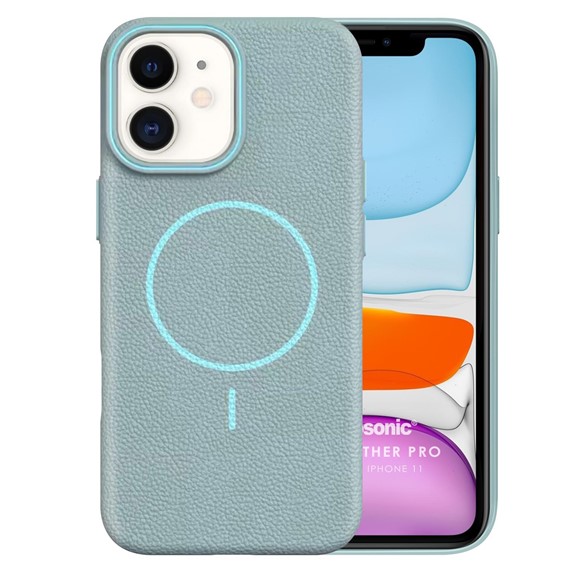 Microsonic Apple iPhone 11 Kılıf MagLeather Pro Mavi 2