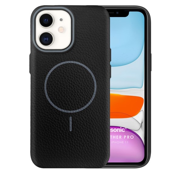 Microsonic Apple iPhone 11 Kılıf MagLeather Pro Siyah 2