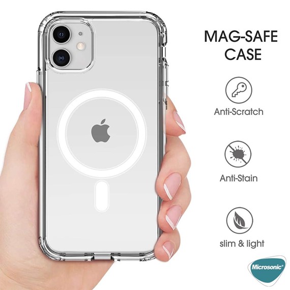 Microsonic Apple iPhone 11 Pro Kılıf MagSafe Clear Soft Şeffaf 5