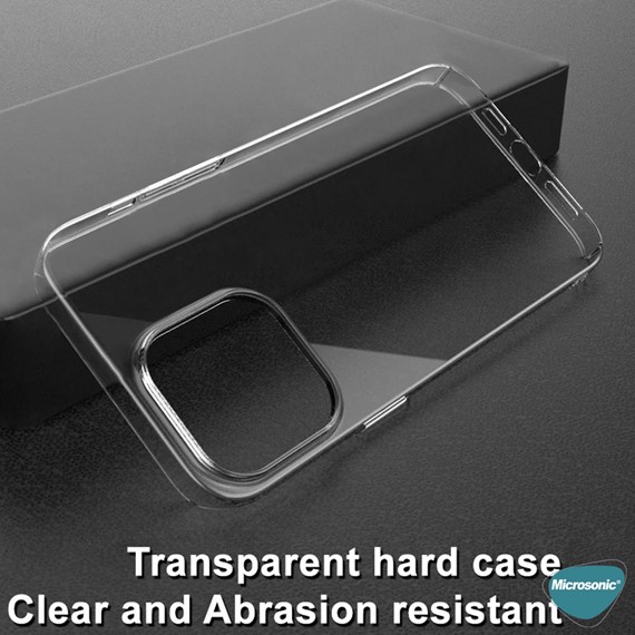 Microsonic Apple iPhone 14 Pro Max Kılıf Non Yellowing Crystal Clear Sararma Önleyici Kristal Şeffaf 4