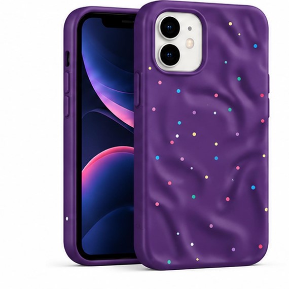 Microsonic Apple iPhone 11 Kılıf Rippledots Mor 1