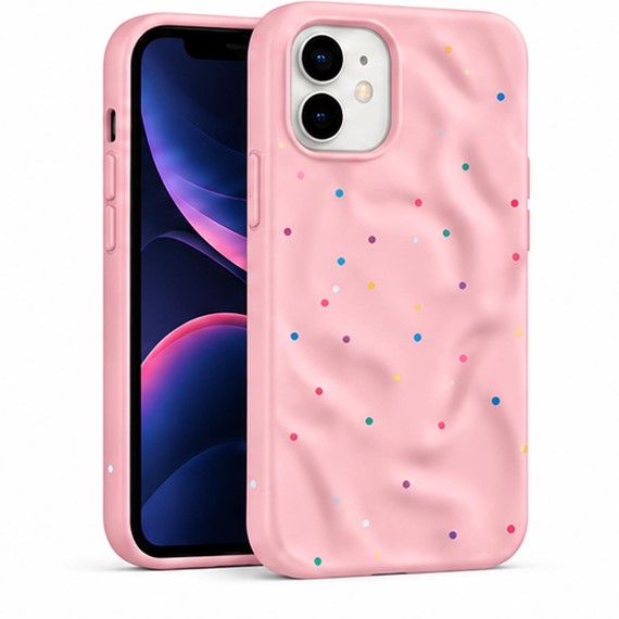 Microsonic Apple iPhone 11 Kılıf Rippledots Pembe 1