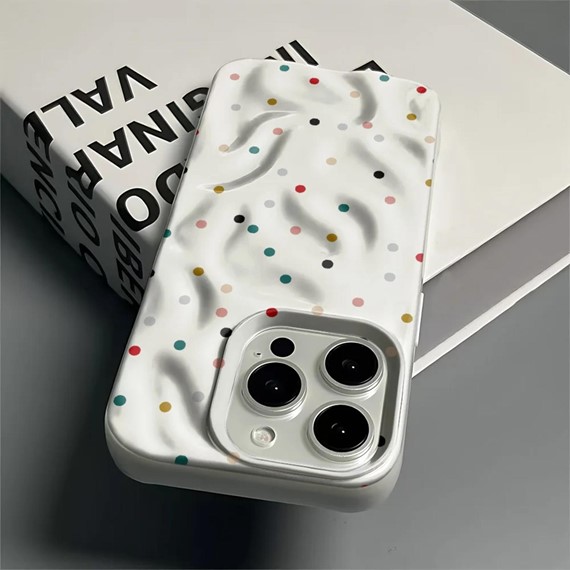 Microsonic Apple iPhone 15 Pro Max Kılıf Rippledots Mavi 4