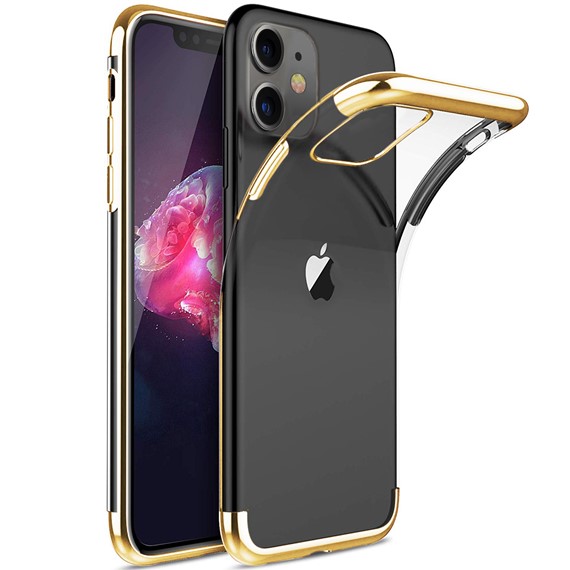 Microsonic Apple iPhone 11 6 1 Kılıf Skyfall Transparent Clear Gold 1