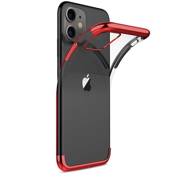 Microsonic Apple iPhone 11 6 1 Kılıf Skyfall Transparent Clear Kırmızı 2