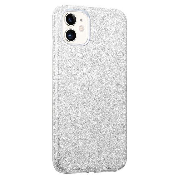 Microsonic Apple iPhone 11 Kılıf Sparkle Shiny Gümüş 2