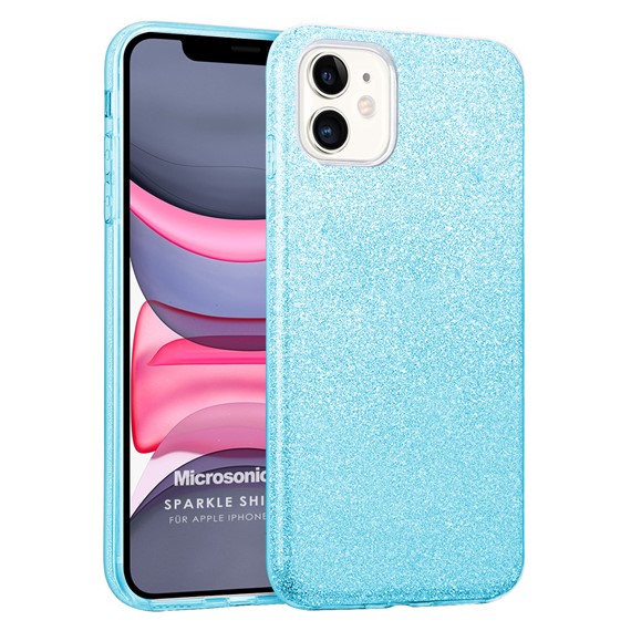 Microsonic Apple iPhone 11 Kılıf Sparkle Shiny Mavi 1