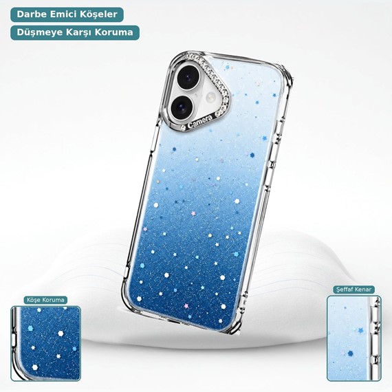 Microsonic Apple iPhone 16 Kılıf Stellora Nova Pembe 3