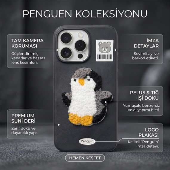 Microsonic Apple iPhone 17 Pro Kılıf Stitched Puppy Plush Doughnut 2