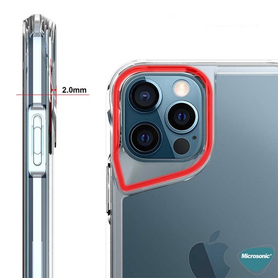 Microsonic Apple iPhone 12 Pro Kılıf Trex Bumper Şeffaf 5