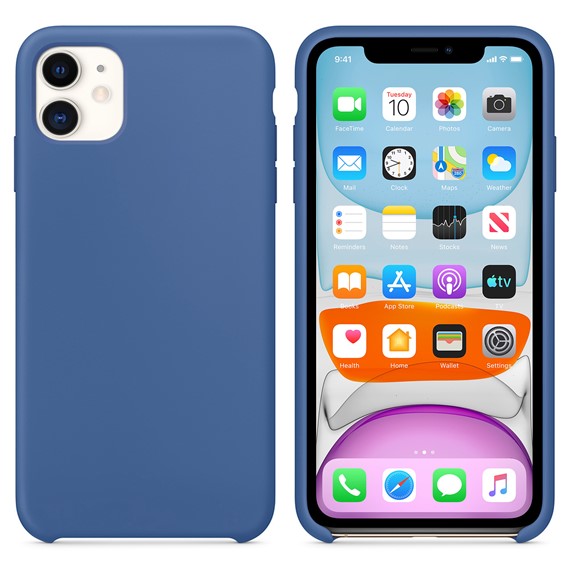 Microsonic Apple iPhone 11 6 1 Kılıf Liquid Lansman Silikon Çini Mavisi 1